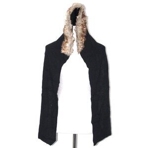 Womens Hat Scarf Faux Fur 100% Acrylic One Size Adult 48” Scarf EUC  One piece